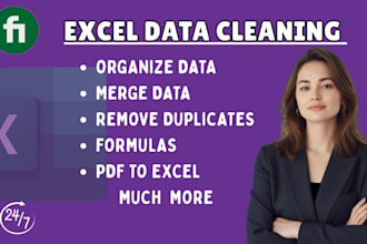 clean, organize, and merge excel data