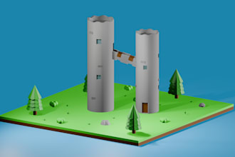 create low poly 3d models for games