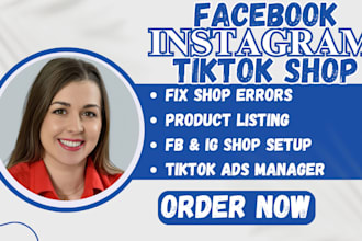 create usa tiktok shop setup facebook ads instagram shop fb shop marketing