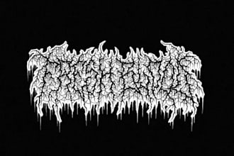 create black, slam, or death metal logo for your band