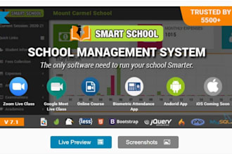develop smart school management website