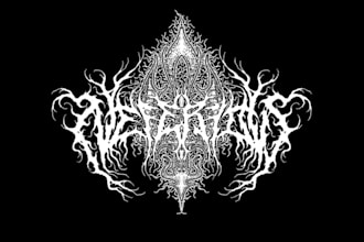 create a thrash metal and heavy metal logo