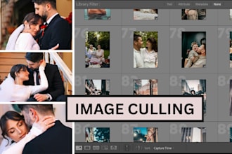 cull your wedding, events, etc photos