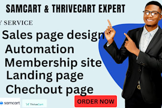 design samcart  checkout page thrivecart landing page gohiglevel sales funnel