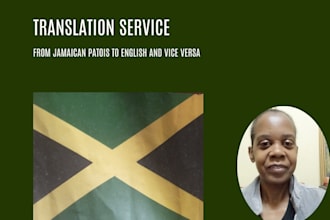 accurately translate written jamaican patois  to english and vice versa