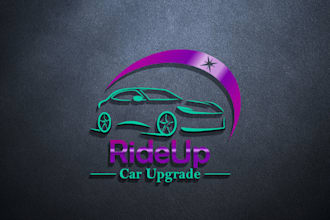 create professional car racing and automotive logo design with brand guidelines