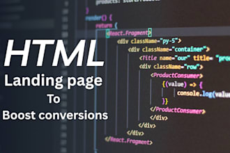 create a responsive HTML landing page to boost conversions