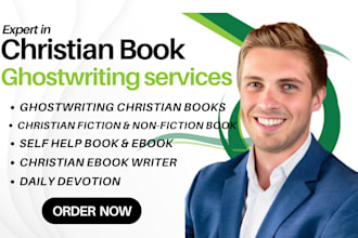 do ghost writer, ebook writer, ghostwriting and book writer for christian book