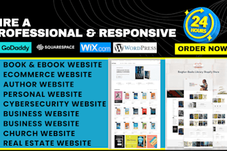 create wix, squarespace, shopify store, author website, book website, carrd web