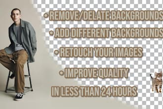 improve image resolution, remove background and retouch photos