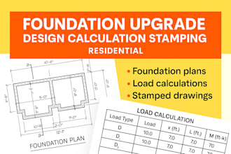 foundation upgrade design calculation stamping residential