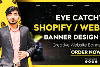 design a professional shopify banner and slider