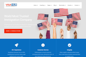 design dynamic immigration website visa consultation website immigration service
