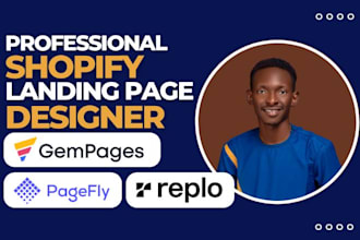 design shopify landing page, convert figma design using replo, pagefly, gempages