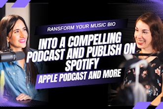 transform your music bio into a compelling podcast and publish to spotify