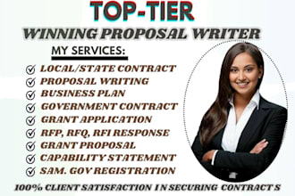 write rfp, rfq, rfi proposal, government contract research, submit bid proposal