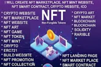create nft minting website, nft landing page, nft smart contract, minting