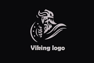 do unique minimalist  viking and octopus logo design