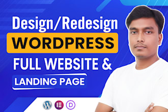 design, redesign, and develop your wordpress website using elementor pro
