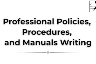 write professional policies, procedures, and documents