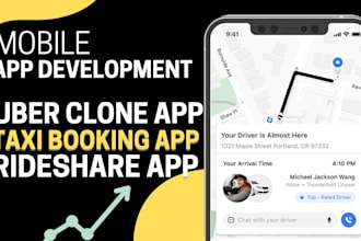 develop food delivery app, taxi booking app, uber app, rideshare app