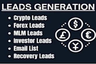 generate quality forex crypto leads, coinbase leads, linkedin, binance leads,