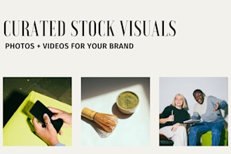 curate collections of stock images and videos for your brand