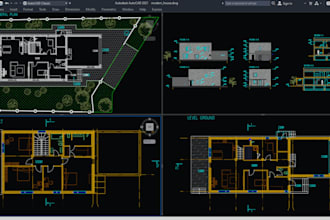 do land survey drawings and site plan using autocad