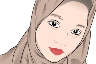 selling muslim face vector