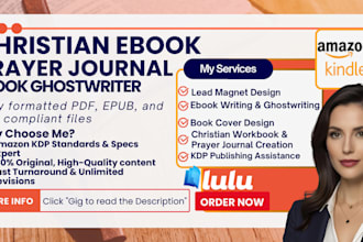 ghostwrite christian ebook, prayer journal, self help ebook, children book