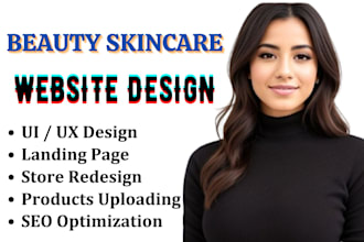 design skincare wix store, skincare dropshipping shopify store, cosmetic website