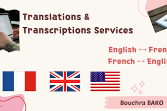 translate and transcribe between english and french