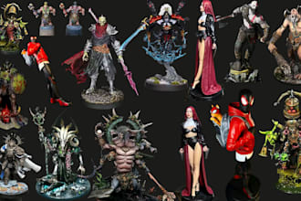 do 3d print and paint figure miniature warhammer 40k painting mini figure aos