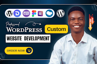 design wordpress website using elementor, wpbakery, kadence, gutenberg, divi