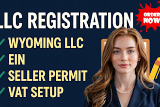 do llc registration, wyoming llc, ein, seller permit and vat setup