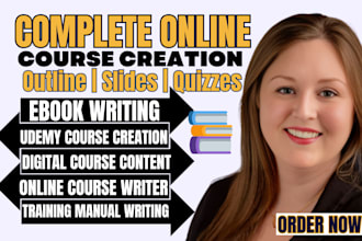 write course content, ebook, and training manuals for your online course