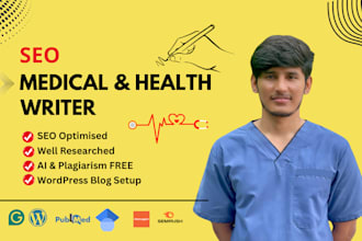 write public, mental health, wellness and healthcare SEO articles, blog content