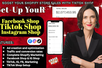 boost tiktok shop, instagram shop, facebook shop, and dropshipping marketing