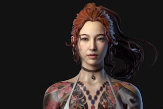 3d metahuman, realistic 3d character model, ai influence model, avatar, eu4, eu5