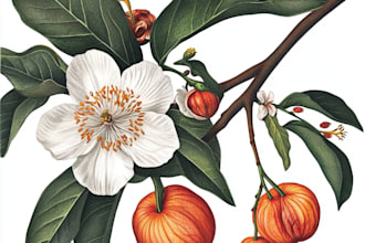 make amazing botanical vector line art illustration