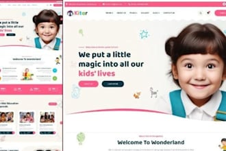 design daycare website preschool website kindergarten website child care website