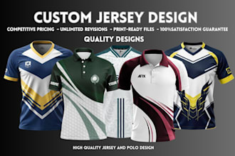 do tshirt custom jersey design or sublimation design