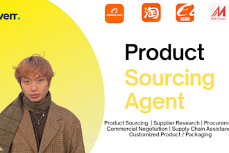 be your china product sourcing agent and supplier sourcing