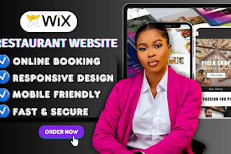 build a professional wix restaurant website design  for cafes and restaurants
