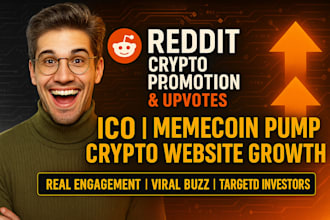 make reddit post and comment for ico token crypto website memecoin sol, pump fun