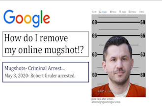 permanently remove bad articles, court case, negative links, mugshot removal