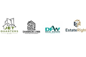design minimalist real estate construction property logo
