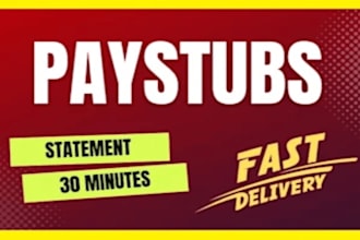 design paystub and check stubs for employees and contractor