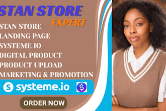 design stan store digital products stan store marketing systeme io sales funnel