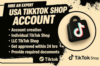 create USA tiktok account, USA tiktok agency ads account USA tiktok shop non USA